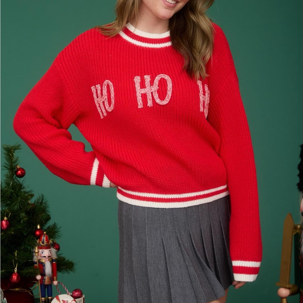 Blu Pepper Red and White Sweater
